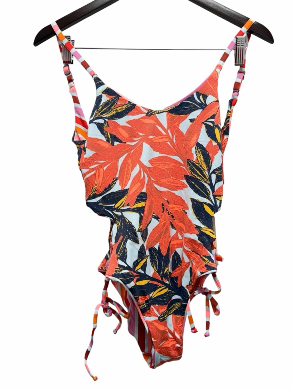 Maaji Praia Arco Iris One Piece Swimsuit Pink Size Large - Picture 2 of 13